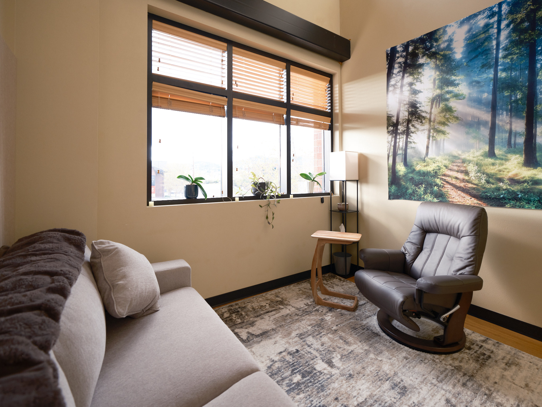 Psilocybin administration room at Unstuck Psilocybin Service Center in Corvallis, Oregon